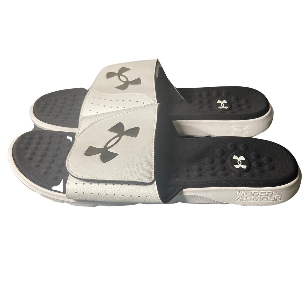 Under Armour Slides Men's Size 18 NEW Ignite M PRO White/Black